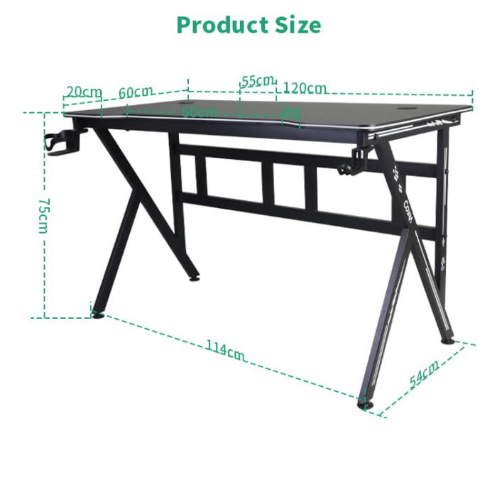Геймерський стіл COBRA DESK CR3009BK Чорний - Зображення 2