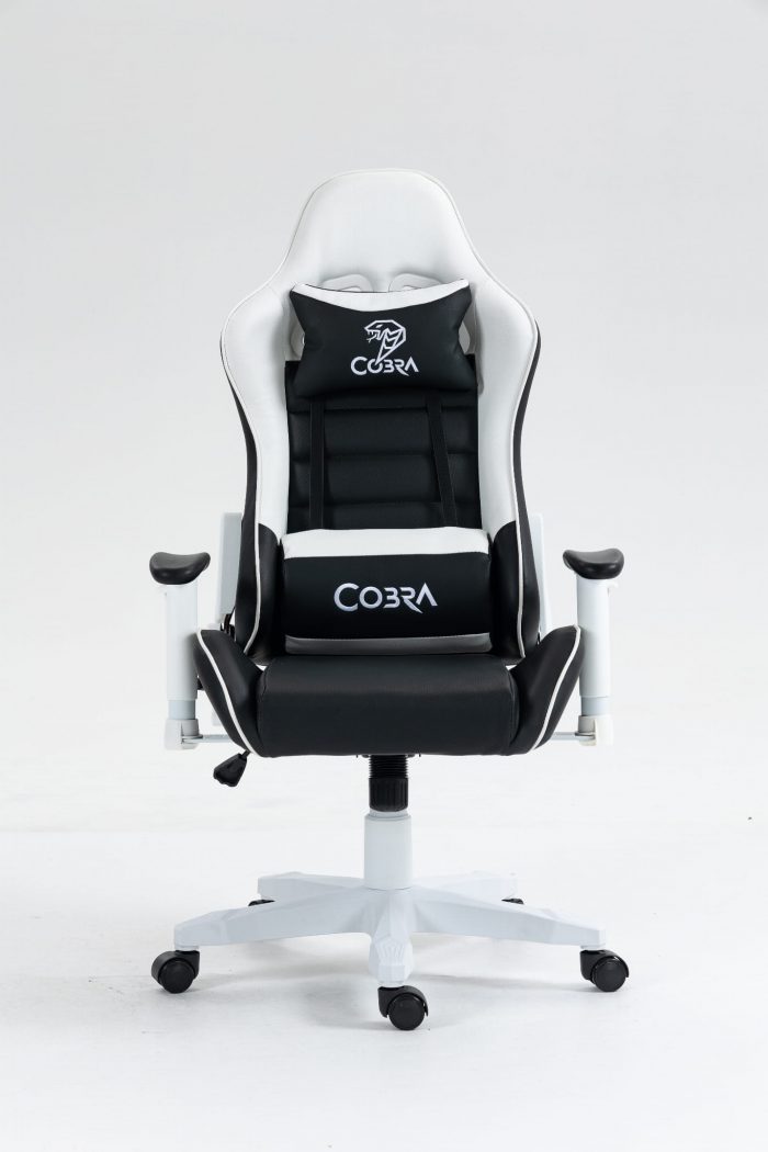 КРІСЛО COBRA Rebel CR202 біло-чорне для геймерів - Зображення 2