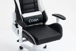 КРІСЛО COBRA Rebel CR202 біло-чорне для геймерів - Зображення 7