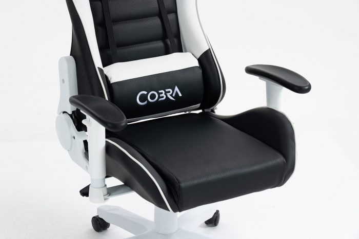 КРІСЛО COBRA Rebel CR202 біло-чорне для геймерів - Зображення 7