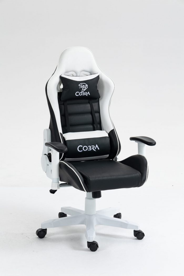 КРІСЛО COBRA Rebel CR202 біло-чорне для геймерів - Зображення 5