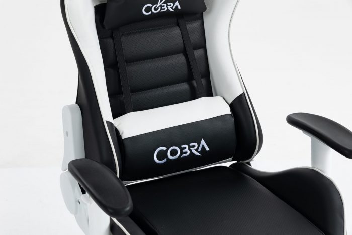 КРІСЛО COBRA Rebel CR202 біло-чорне для геймерів - Зображення 6