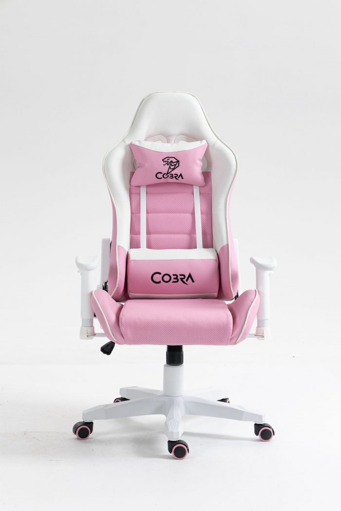 КРІСЛО COBRA Rebel CR203, рожево-біле - Зображення 2