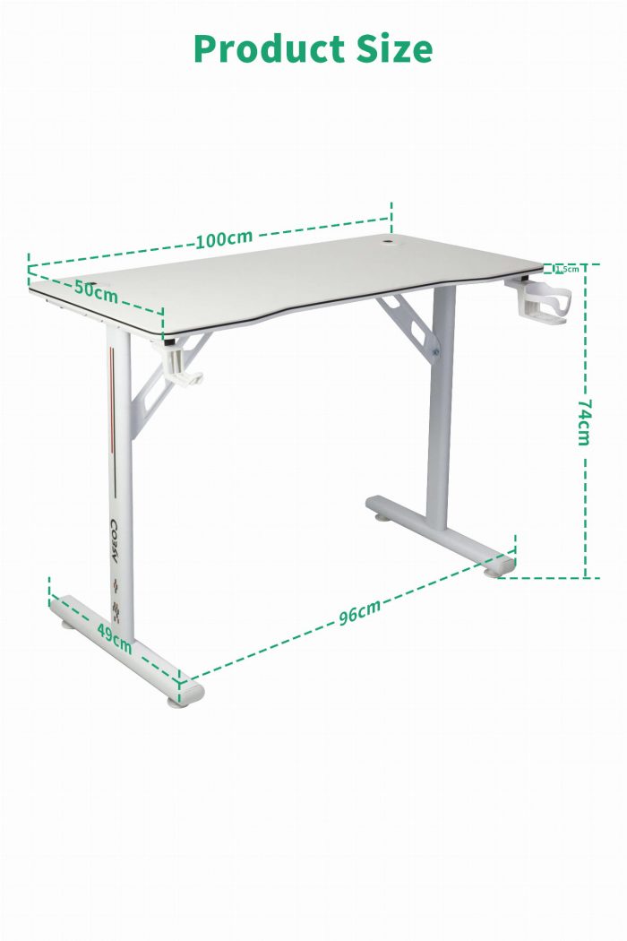 Геймерський стіл CR2060WH (довжина 100 см) - Зображення 3