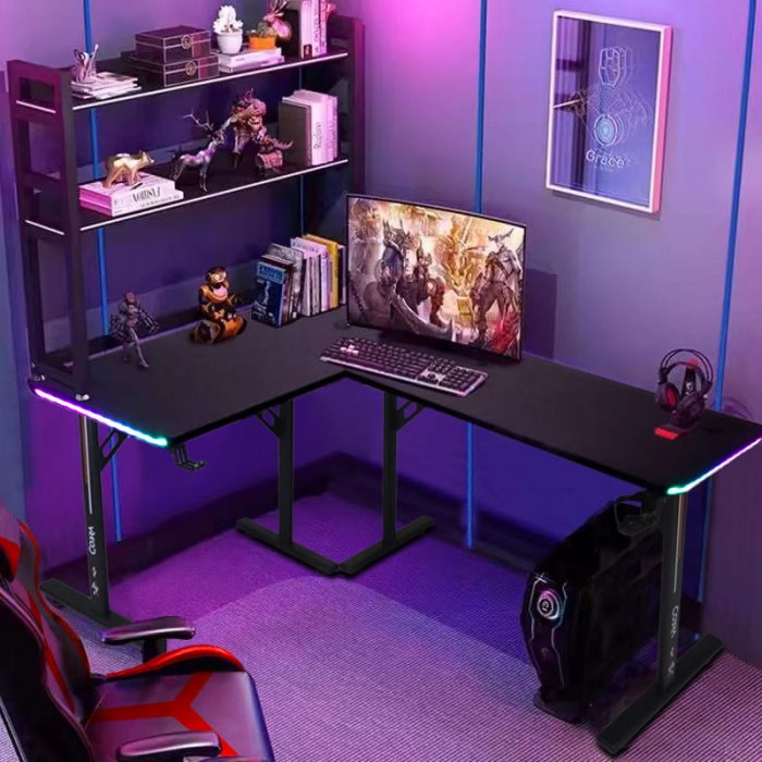 Геймерський стіл Cobra CRF4552RGB Black - Зображення 11