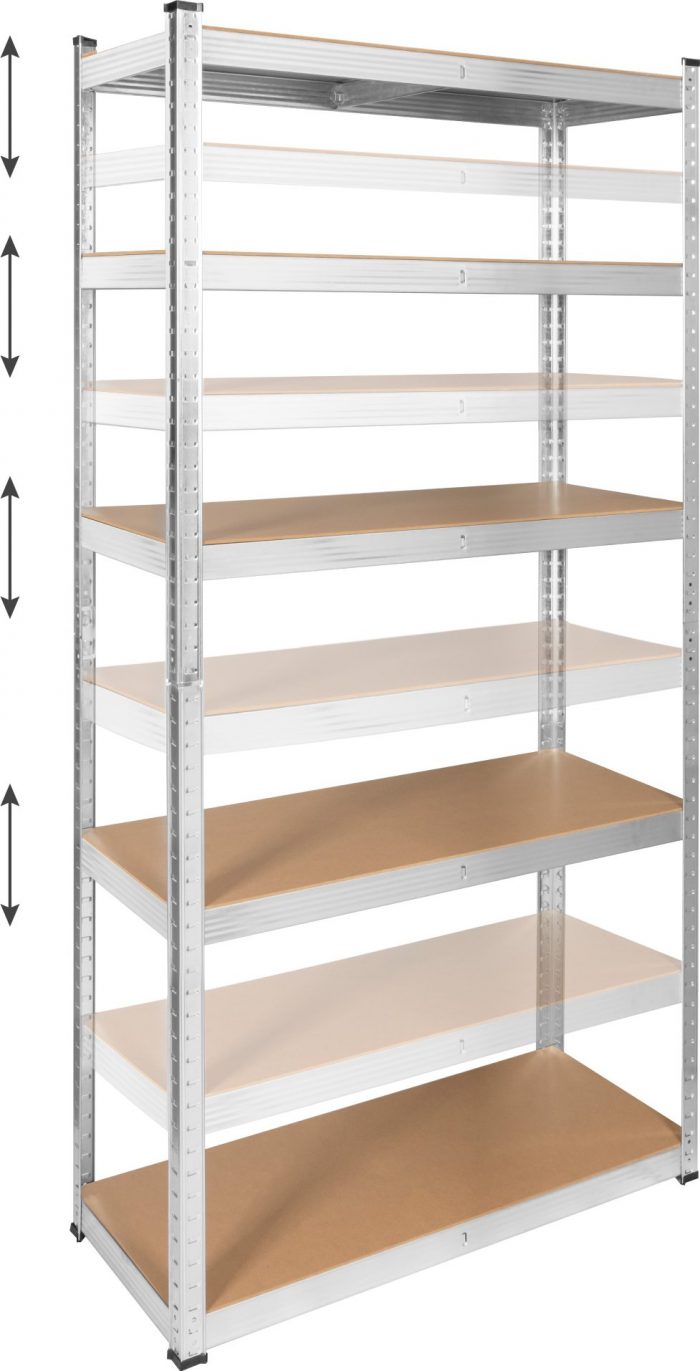 Металевий стелаж 2в1 Rebel 180x90x40 см на 5 полиць 750 кг. - Зображення 2