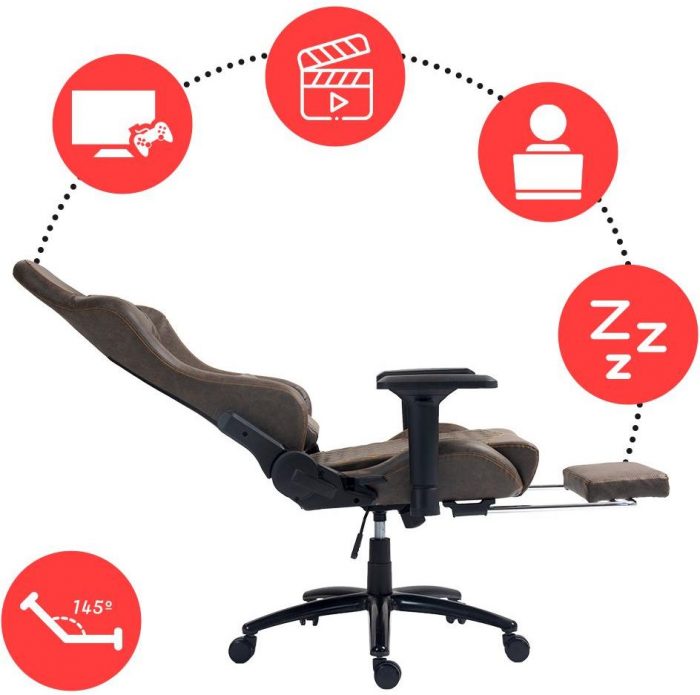 aebf9297-3593-42f9-99cd-d9f0f6cc1651_i-lynxer-prestige-brazowy Геймерське крісло Lyner chairs екошкіра чорна максимальний комфорт - Зображення 4