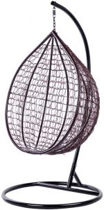 Підвісне садове крісло кокон коричневий GT-Sport ITAKA-BR без подушки - Зображення 3