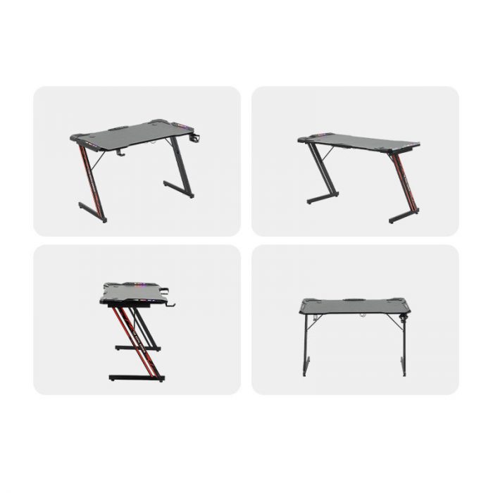 Геймерський стіл RGB ATOS Carbon 120 x 60-Стиль та функціональність для вашого ігрового простору - Зображення 2