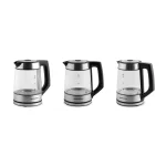 Електрочайник Berdsen BD-704 скляний 1,7 л, чорно-срібний - Зображення 9