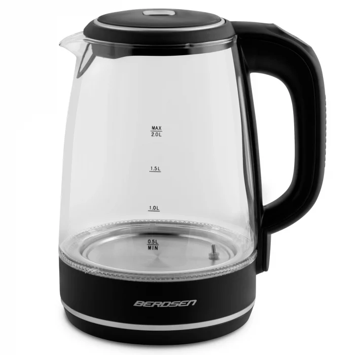 Електрочайник Berdsen BD-702 чорний скляний 2л - Зображення 3