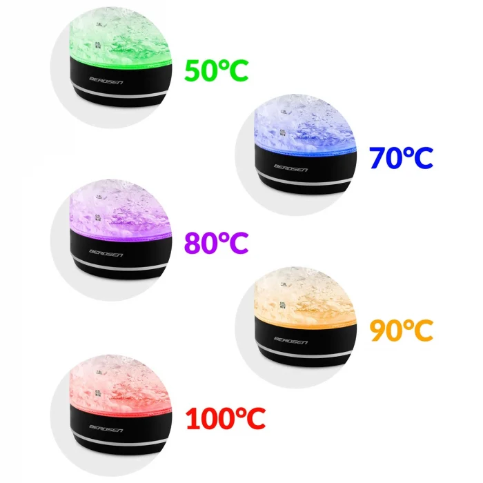 Електрочайник Berdsen BD-702 чорний скляний 2л - Зображення 15