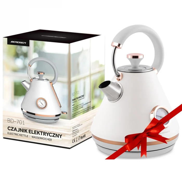 Електрочайник з термометром 1.7L Berdsen BD-701 білий - Зображення 8