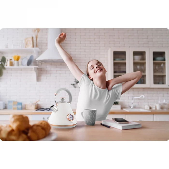 Електрочайник з термометром 1.7L Berdsen BD-701 білий - Зображення 9