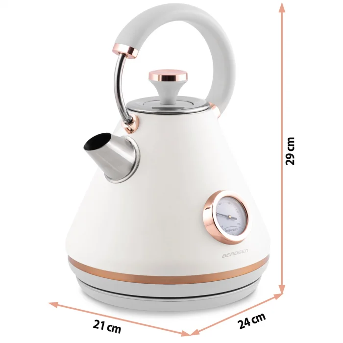 Електрочайник з термометром 1.7L Berdsen BD-701 білий - Зображення 16