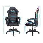 Ігрове крісло RGB + BT з колонками WS8152 Black - Зображення 10