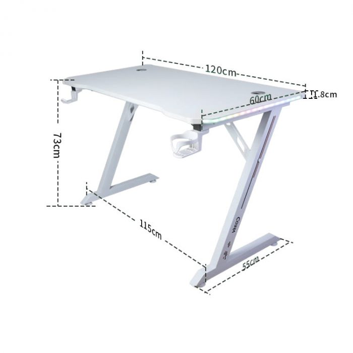 Геймерський стіл CRF4577RGB Білий - Зображення 4