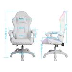 Ігрове крісло RGB + BT з колонками WS8153 White - Зображення 10