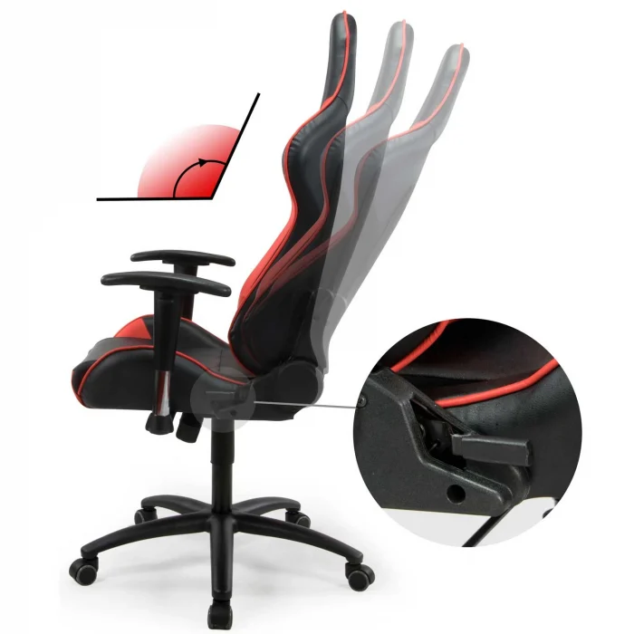 Офісне крісло Sofotel Inferno для геймера чорно-червоне - Зображення 6