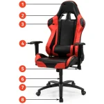Офісне крісло Sofotel Inferno для геймера чорно-червоне - Зображення 12