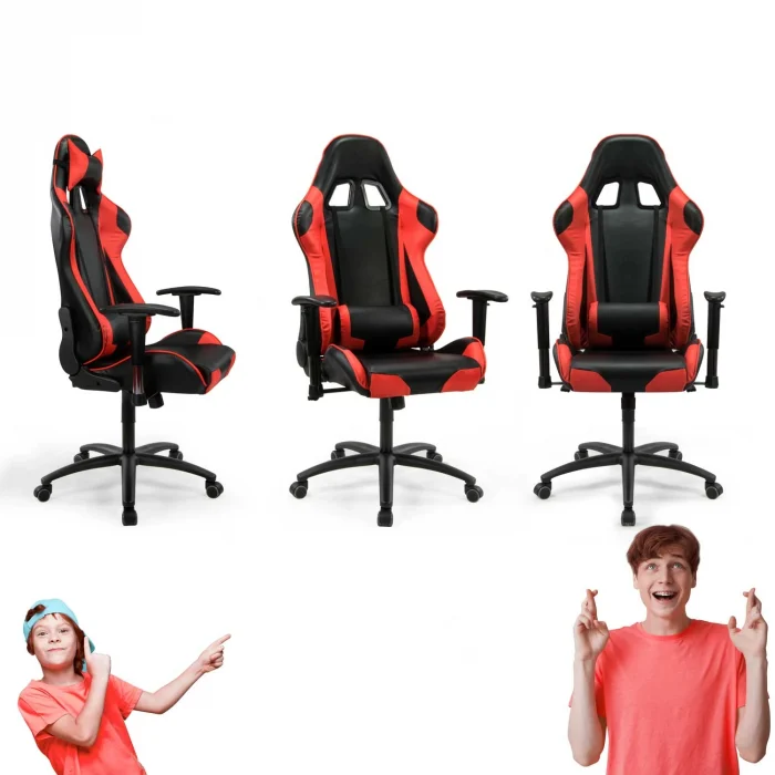 Офісне крісло Sofotel Inferno для геймера чорно-червоне - Зображення 11
