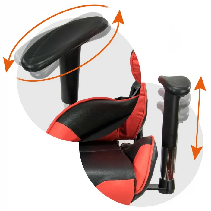 Офісне крісло Sofotel Inferno для геймера чорно-червоне - Зображення 7