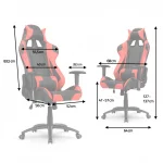 Офісне крісло Sofotel Inferno для геймера чорно-червоне - Зображення 14