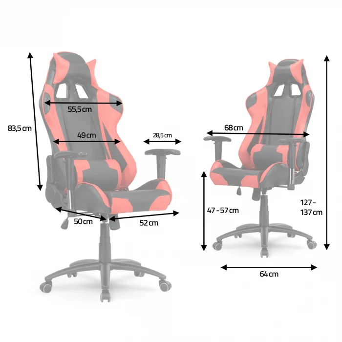 Офісне крісло Sofotel Inferno для геймера чорно-червоне - Зображення 14