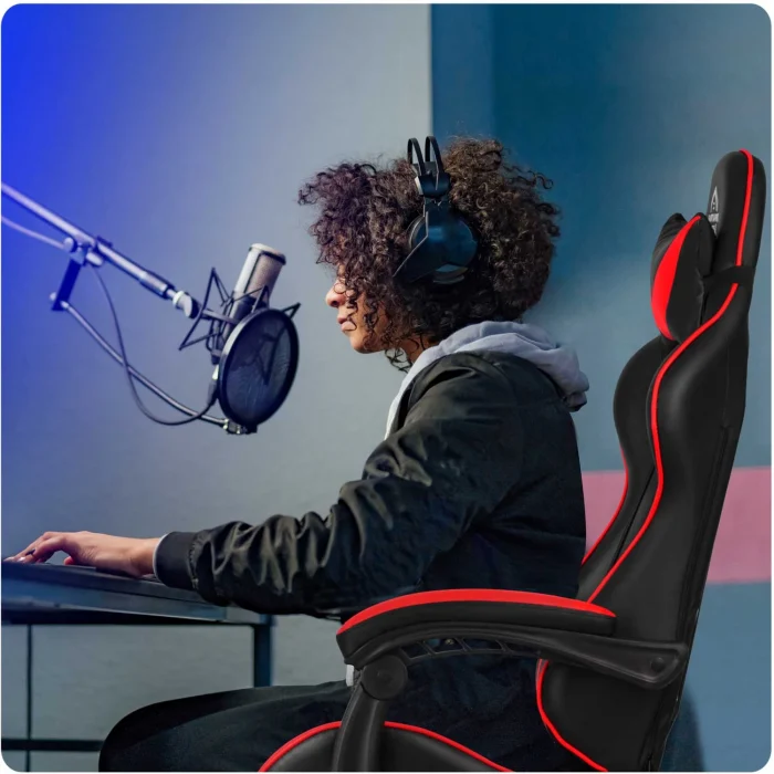 Офісне крісло Sofotel Cerber для геймера чорно-червоне - Зображення 7