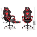 Офісне крісло Sofotel Cerber для геймера чорно-червоне - Зображення 12