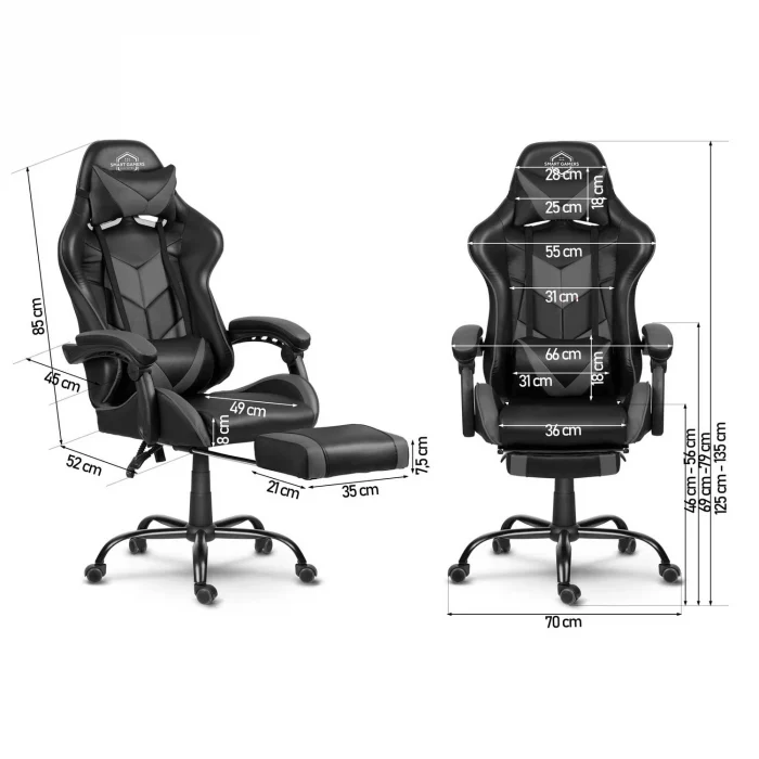 Офісне крісло Sofotel Cerber для геймера чорно-сіре - Зображення 12