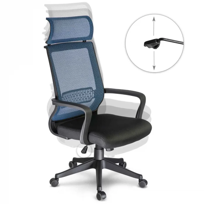 Крісло офісне, мікросітчасте поворотне крісло Nosberg - механізм НАХИЛУ - Зображення 9