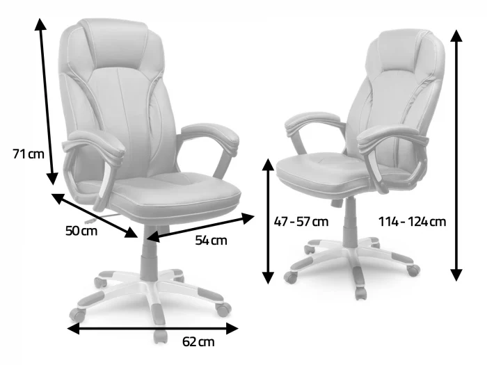 Офісне шкіряне крісло Sofotel EG-222 чорне - Зображення 7