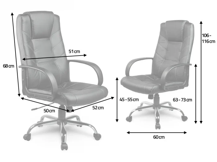 Коричневе шкіряне офісне крісло Sofotel EG-221 - Зображення 4