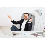 Офісне крісло Sofotel Batory - світло-сіре - Зображення 13