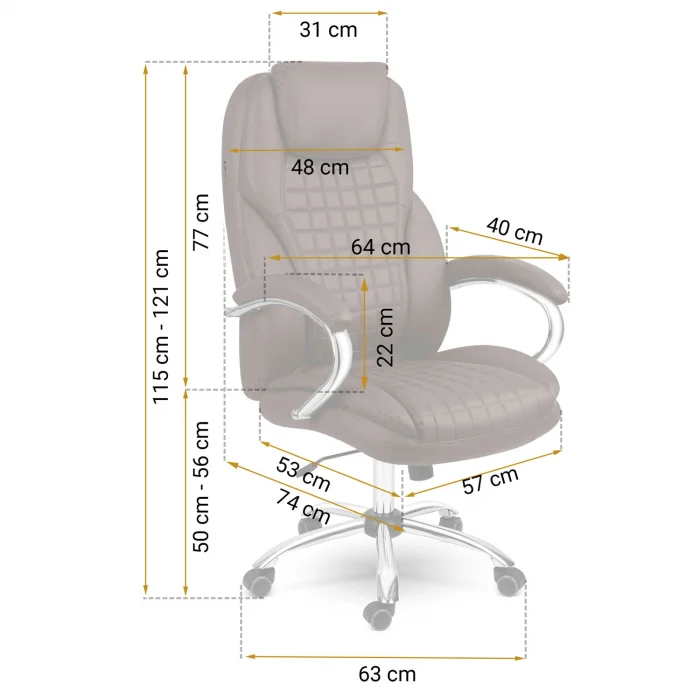 Офісне крісло Sofotel Batory - каштан - Зображення 11