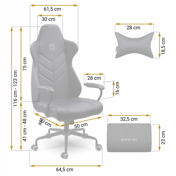 Крісло офісне Sofotel Werona - чорне - 2580 - Зображення 9