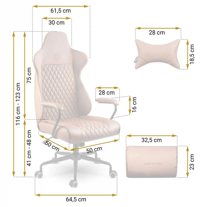 Офісне крісло Sofotel Werona - коричневе - 2582 - Зображення 10