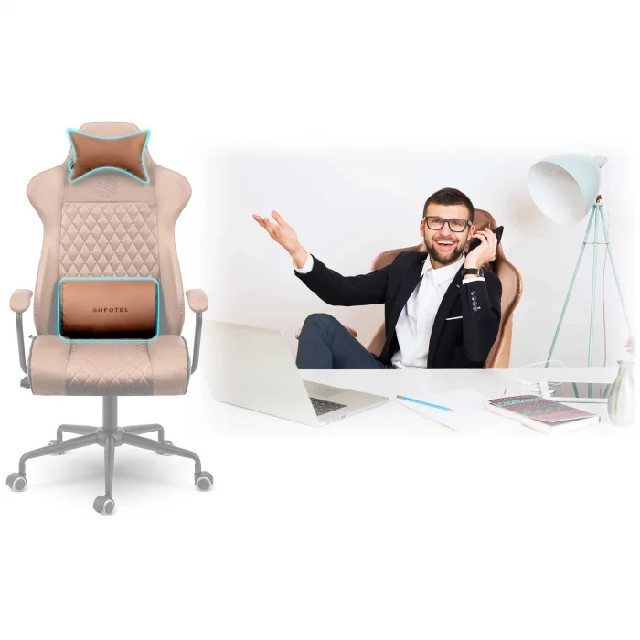 Офісне крісло Sofotel Werona - коричневе - 2582 - Зображення 12