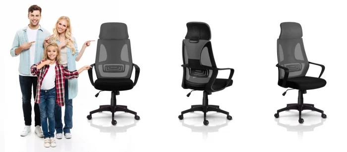 fotel-biurowy-z-mikrosiatka-p_16251 Крісло офісне з мікросіткою Прага - сіре - Зображення 9