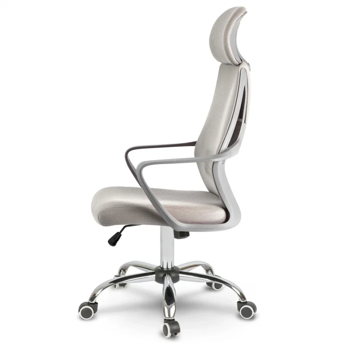 Офісне крісло мікросітка Прага - світло-сіре - Зображення 6