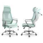 Офісне крісло мікросітка Прага - світло-блакитне - Зображення 11