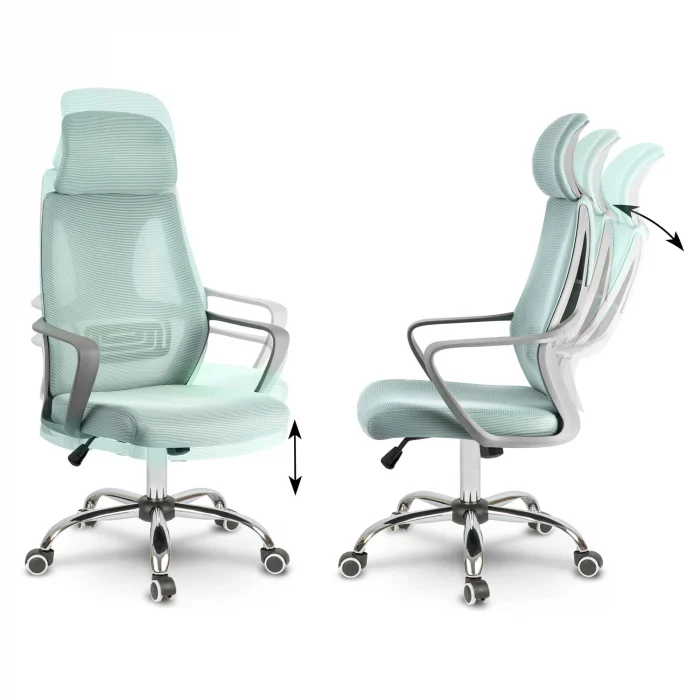 Офісне крісло мікросітка Прага - світло-блакитне - Зображення 11