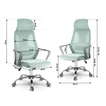 Офісне крісло мікросітка Прага - світло-блакитне - Зображення 7