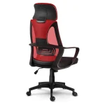 Крісло офісне з мікросіткою Прага - червоно-чорне - Зображення 4