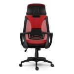 Крісло офісне з мікросіткою Прага - червоно-чорне - Зображення 6