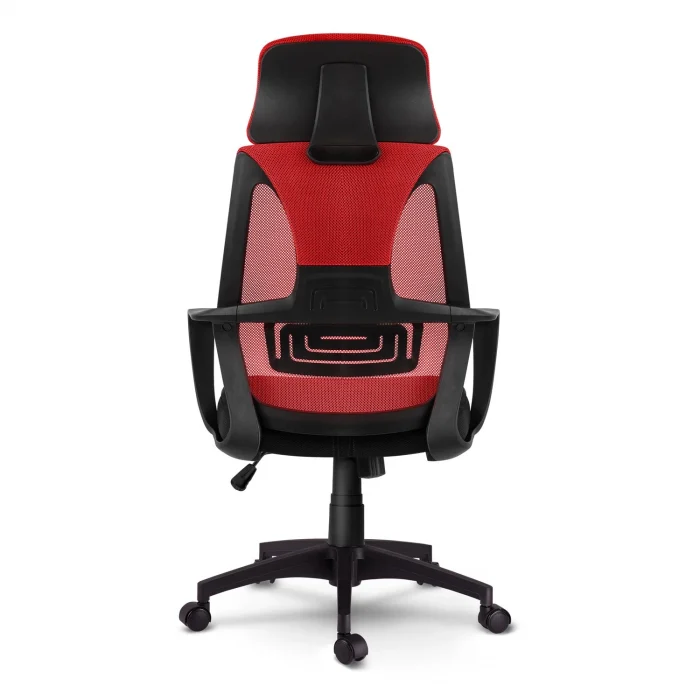 Крісло офісне з мікросіткою Прага - червоно-чорне - Зображення 6