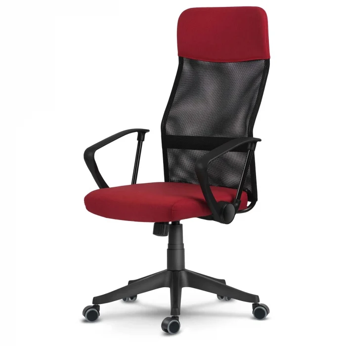 Офісне крісло Sofatel Sydney з мікросітки червоно-чорне - Зображення 3