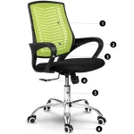 Офісне крісло Sofotel Denar з мікросітки зелене - Зображення 12