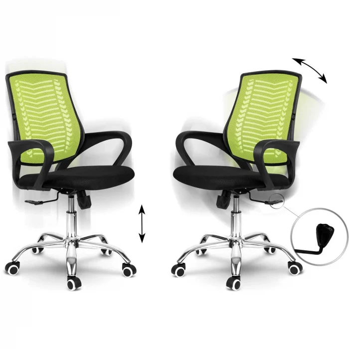 Офісне крісло Sofotel Denar з мікросітки зелене - Зображення 13